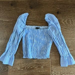 Aqua brand blue striped crop top